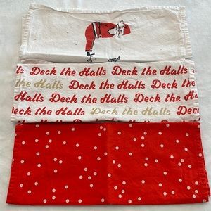 Set of 3 Kate Spade Christmas Tea Towels